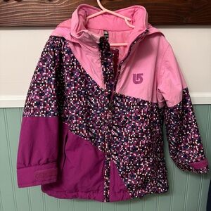 Burton and Columbia Kids Size 5-6 Ski Jacket and Snow Bibs